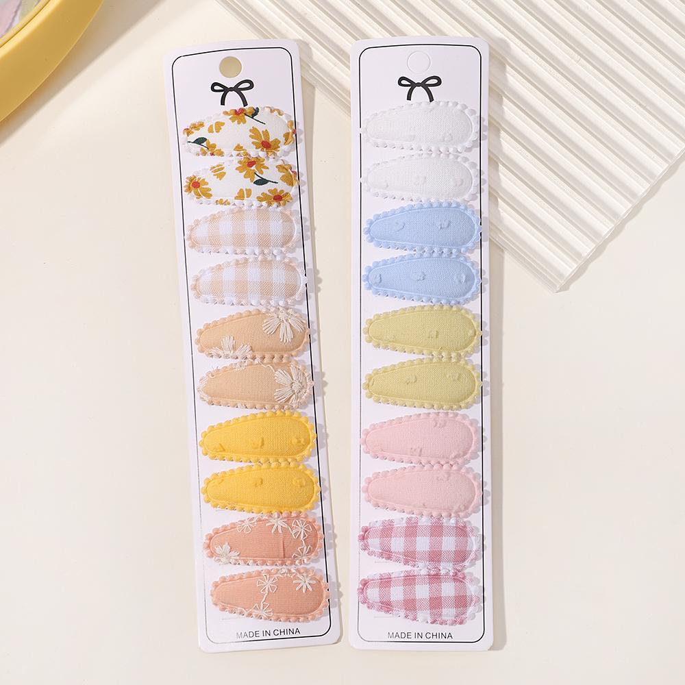 20pcs/lot mini hair BB clips for girl lovely printing cotton hairpins handmade hair bangs hairgripes children cute headwear