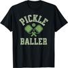 Pickle Baller Shirt Distressed Retro Athletic Pickleball T-Shirt