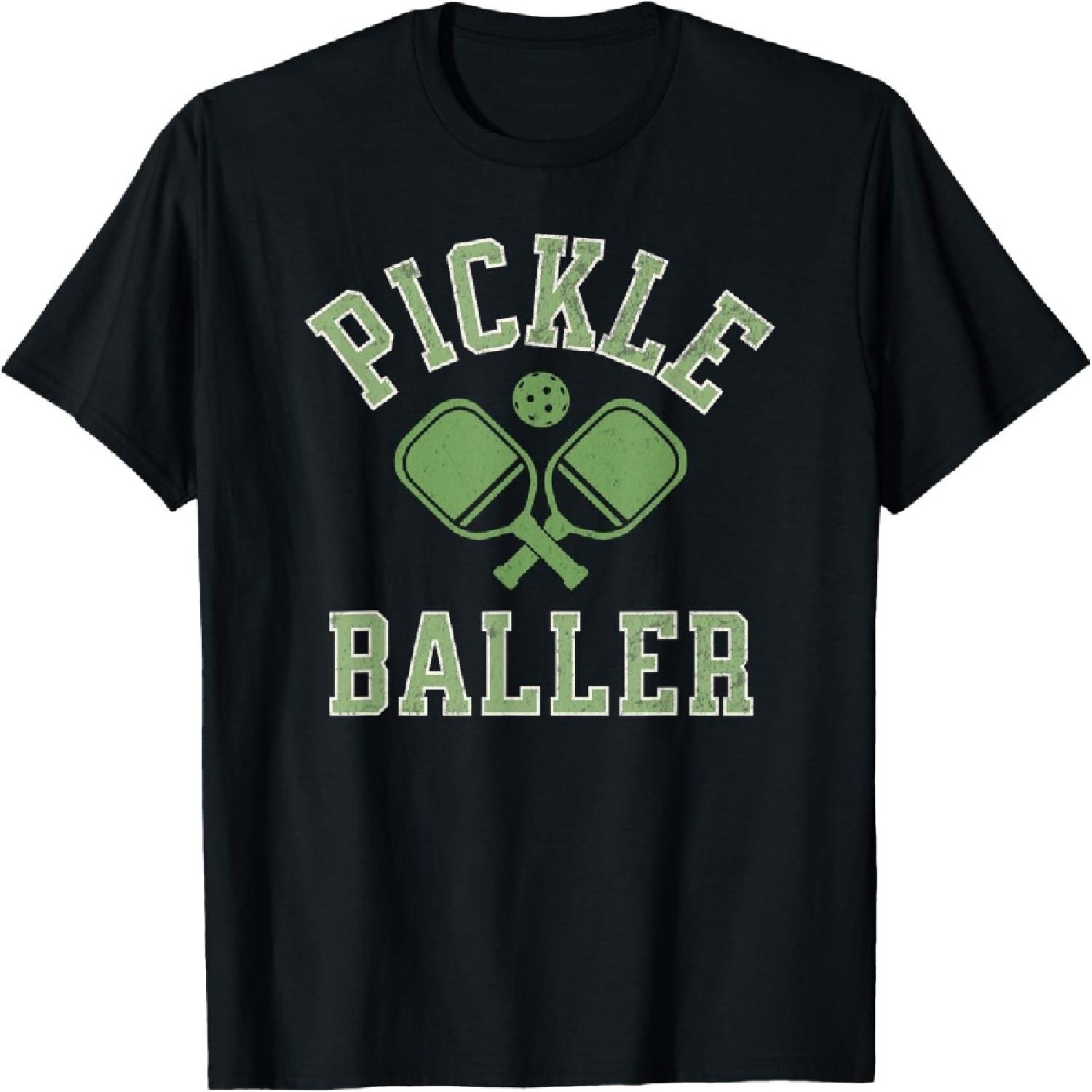 Pickle Baller Shirt Distressed Retro Athletic Pickleball T-Shirt XXXXXL разноцветный
