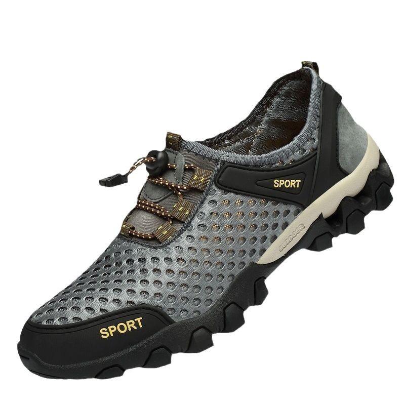 Summer New Korean Version Mesh Hiking Shoes Breathable Fashion Wading Shoes Men's Sports and Leisure Running Trendy Shoes