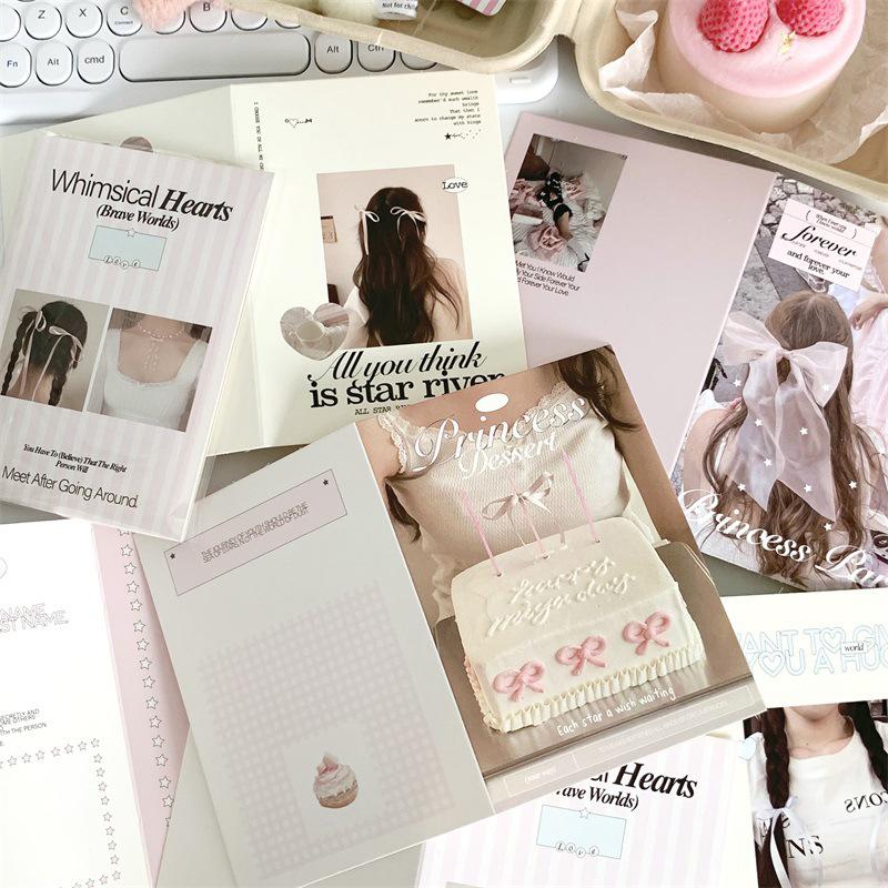 10Pcs Korean Ins Cute Kpop Photo Card Back Card Foldable Card Holder Fix Decor Paper Board Diy Packing Material