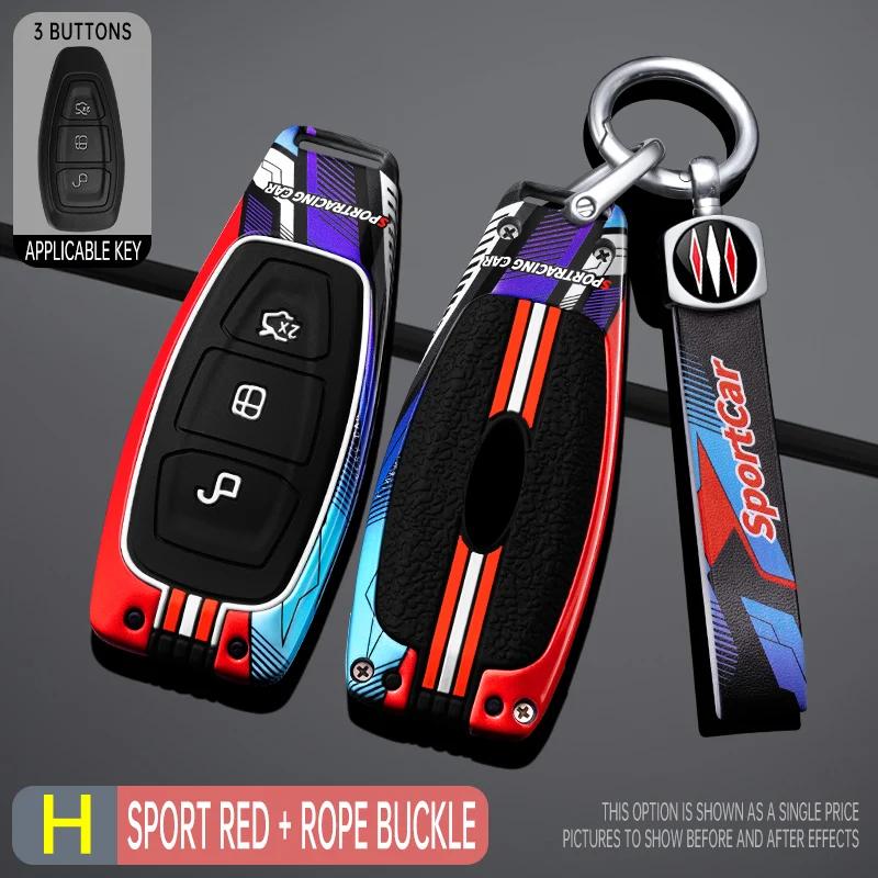 Styling Mouldings Metal Car Remote Key Case Cover Shell Fob for Ford Focus 3 4 ST Fiesta Fusion Kuga Ecosport Mondeo MK3 MK4 Pro