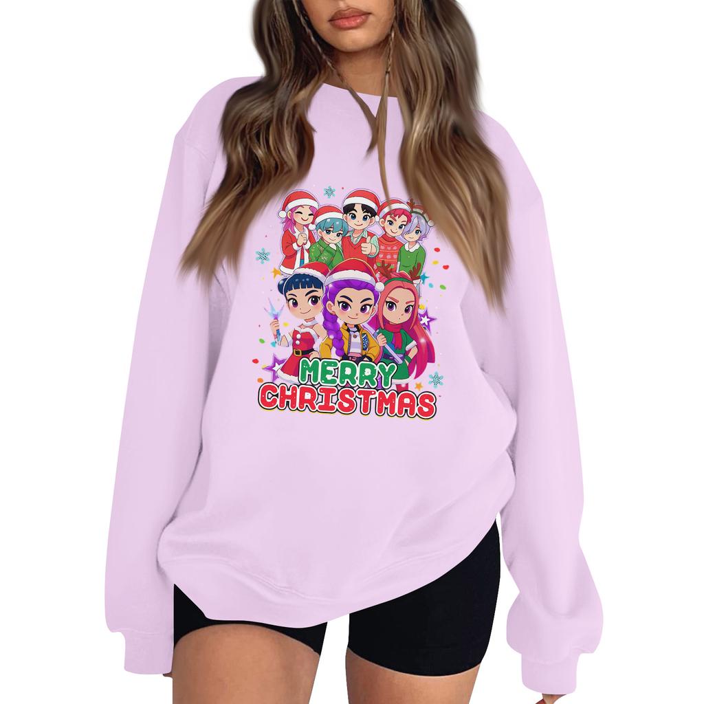 Women's Fashion Long-Sleeve Pullover Sweatshirt With Fun Movie-Themed Print