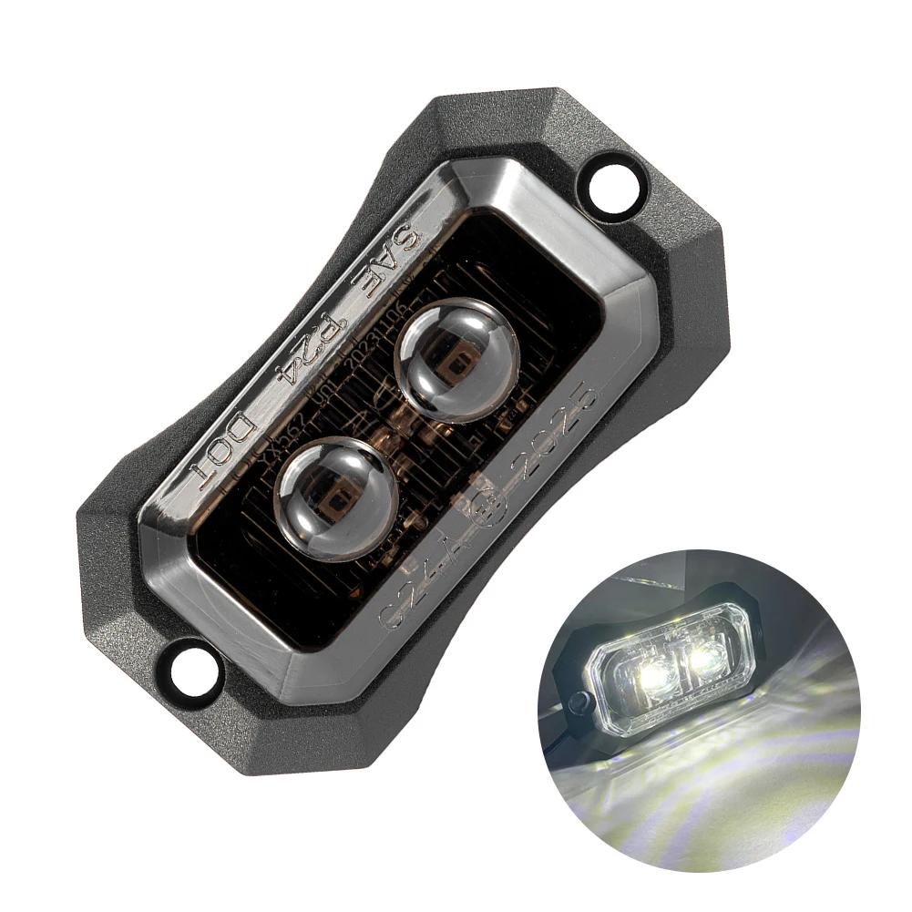 12v/24v Trailer Truck Side Marker Lights 2/4/6 LED Truck Grill Lights Position Lights Sealed Smoked Red LED Lights For Trucks