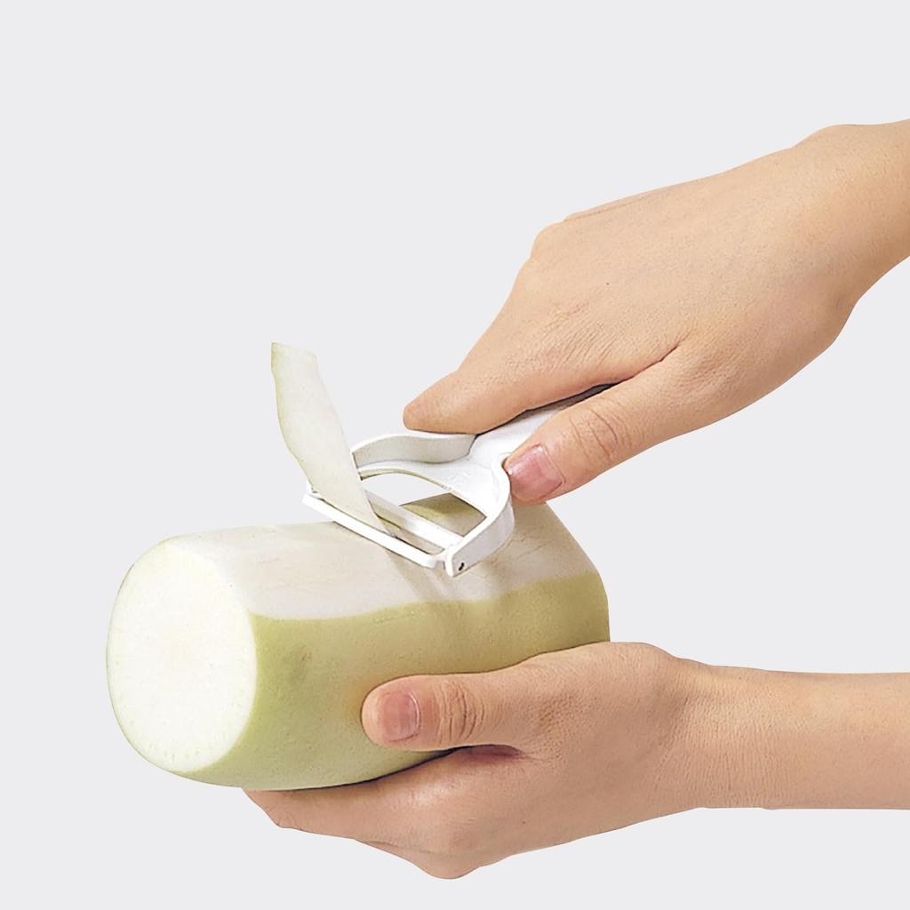 KAI Corporation DH8007 Peeler with Grater for Sprout Dishwasher KAI Made in Japan Potatoes, Remover, Safe, KITCHEN, White,