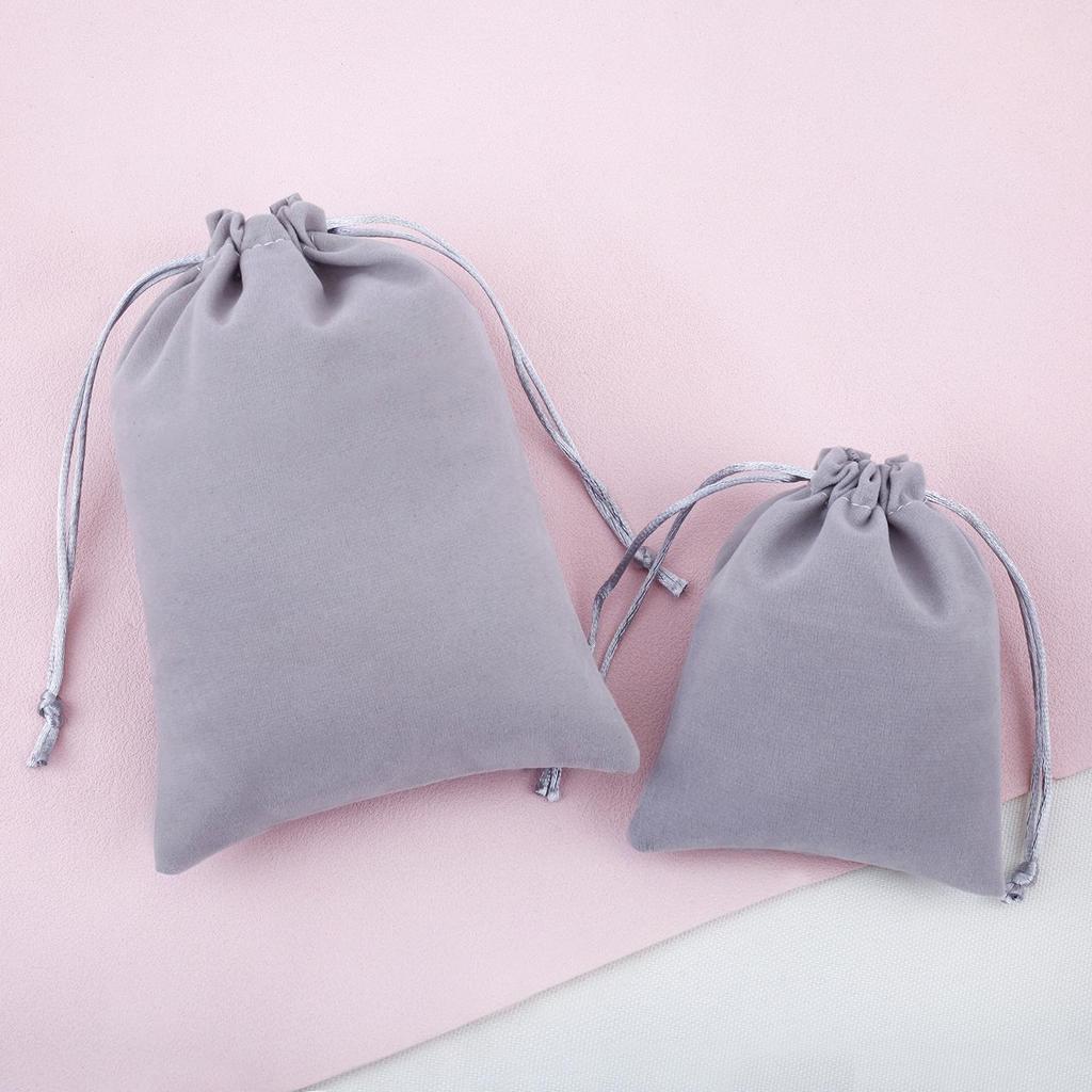 Velvet Drawstring Bag for Jewelry, Earphones, Coins, and Cosmetics Storage