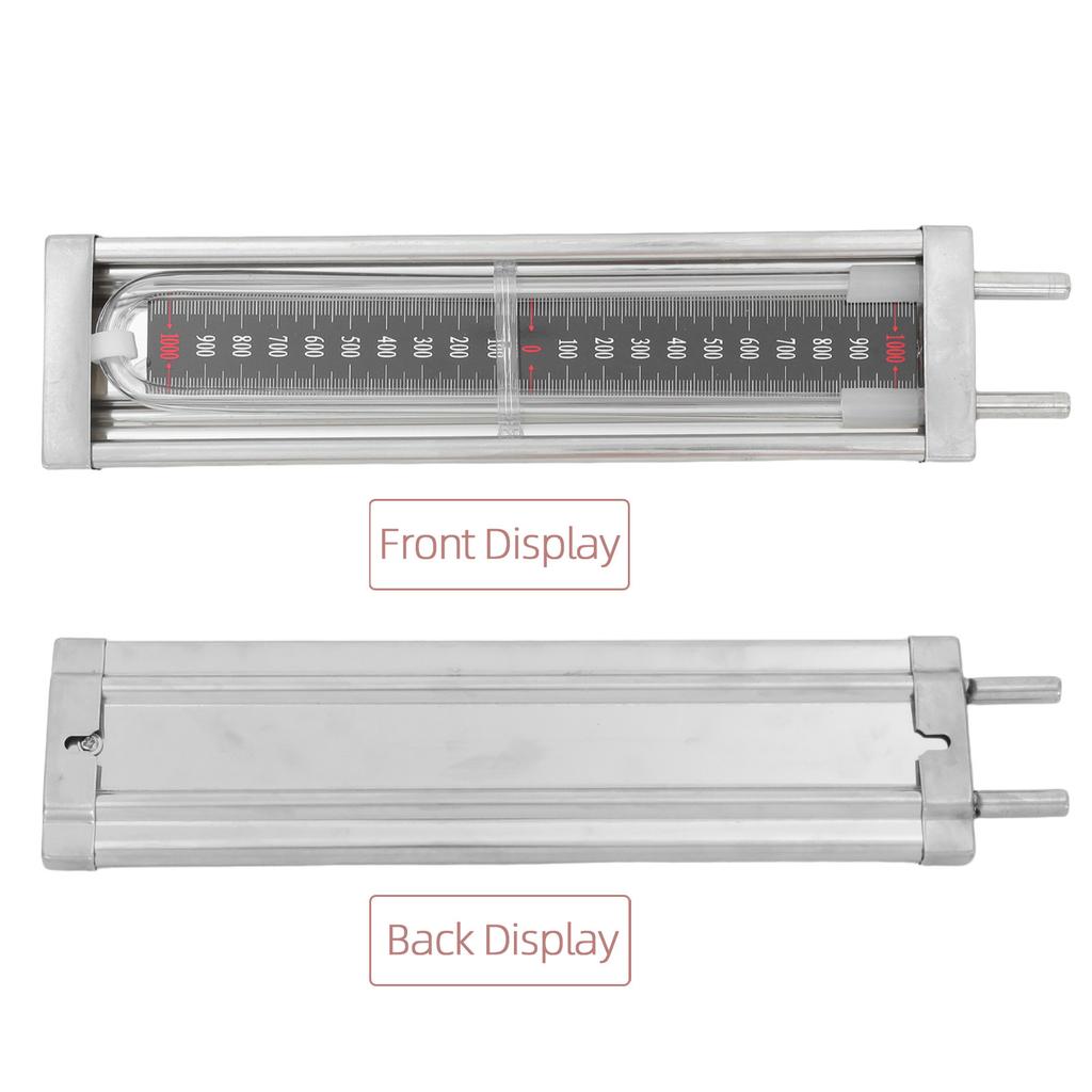 U-Shaped Pressure Gauge ±1000Pa Water Column Manometer For Gas Pipe Vacuum Tester Indoor Use Pressure Indicator Tool