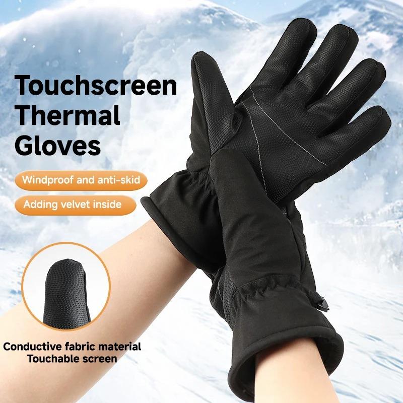 

Gloves for Women Winter Motorcycle Riding Men s Touch Screen Warm Ski Velvet Thickened Windproof Outdoor чёрный
