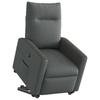 Recliner Chair with Rising Function Dark Grey Fabric