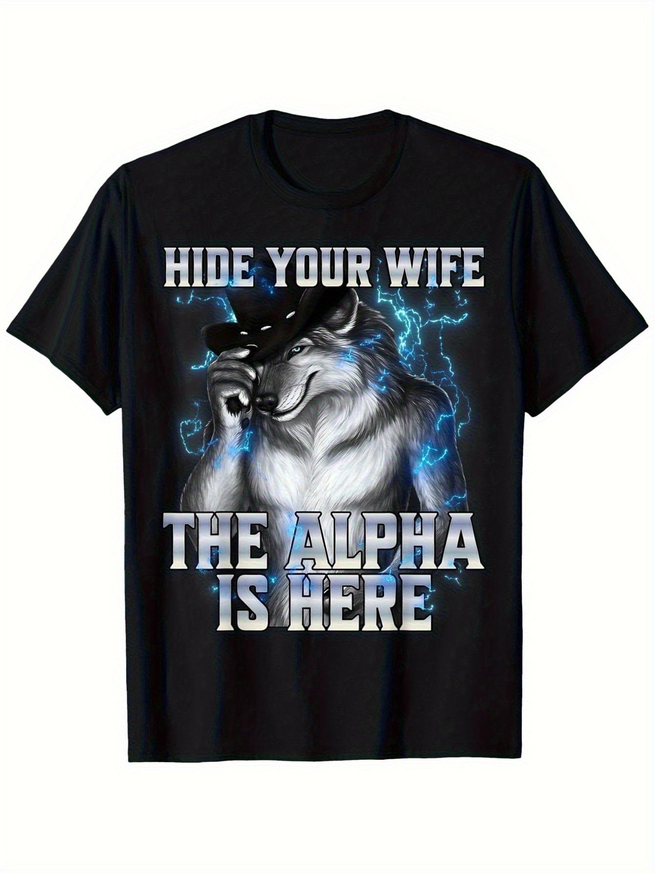 

T-Shirt y2k Alpha Wolf Design Bold Black/White XL