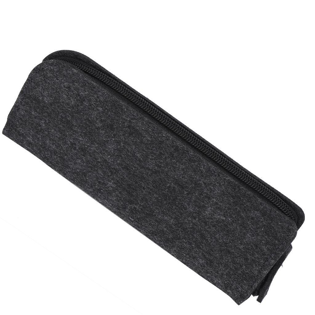 Pen Case Felt Storage Pencil Bag Thickened Flat Paint Brush DustProof Storage Tools(Light Gray )