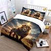 Majestic Lion with Crown Bedding Duvet Cover Set Duvet Cover Pillowcases  (1*Duvet Cover 2*Pillowcases, Without Duvet Insert)