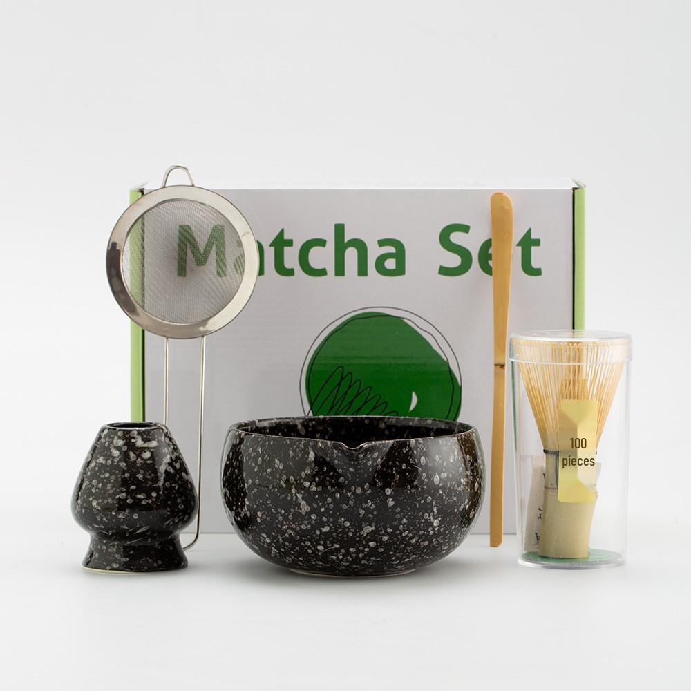 

Japanese Matcha Tea Set with Stirrer, Chasen Whisk, and Lid - Ideal Graduation Gift 5-piece Set