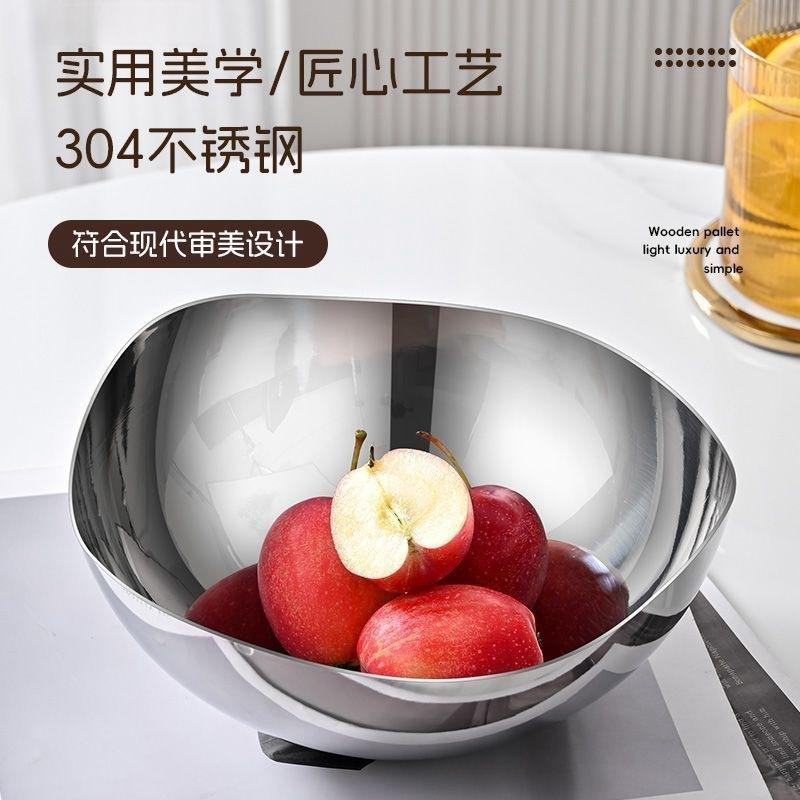 304 Stainless Steel Cooking Bowl Large Special-shaped Bowl Creative Irregular Salad Restaurant Hotel Decoration Plates