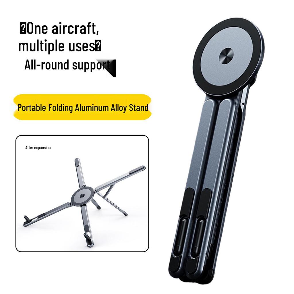 Foldable Aluminum Alloy Magnetic Phone & Tablet Holder Stand