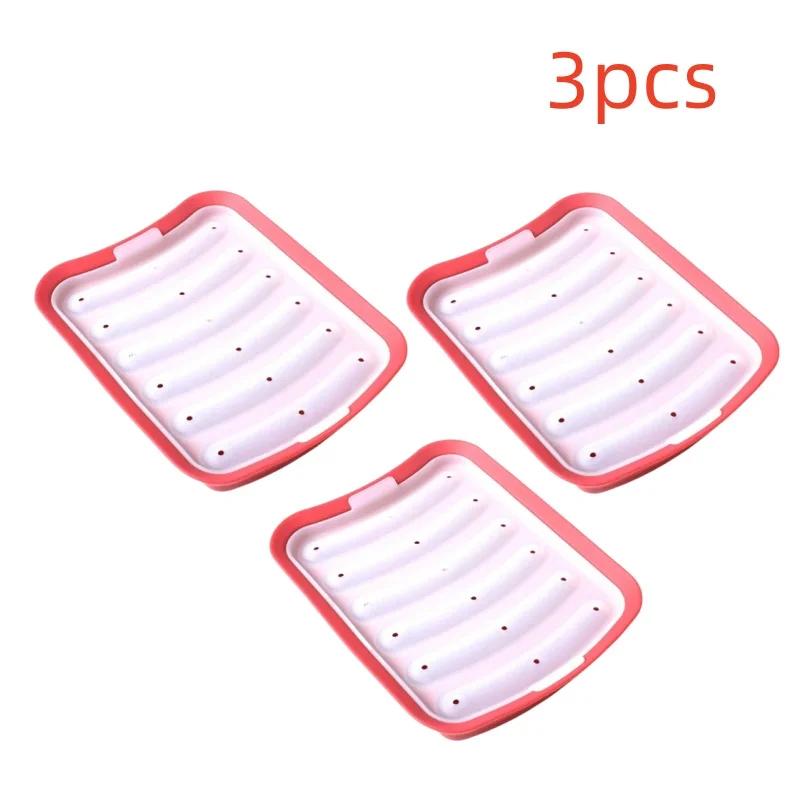 Silicone Sausage Mould  Home Ham Hot Dog Making Tray Household Cake Baking Molds with Lid Kit Tools