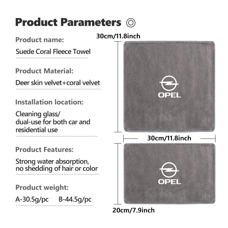 BBFB3 Super Absorbent Car Wash Microfiber Towel Cleaning Drying Cloth For Opel Astra G H J K F Corsa D Zafira B Insignia Mokka Regal