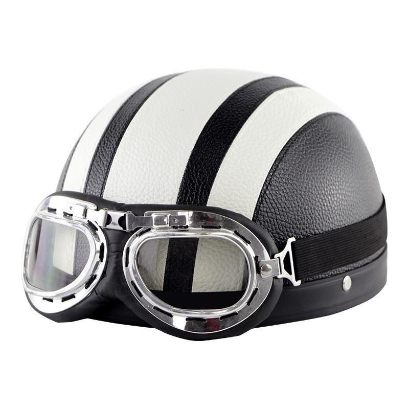 Summer Ventilated Half Helmet With Visor Electric Scooter Riding Safety Gear Adult Unisex Cycling Protective Headwear