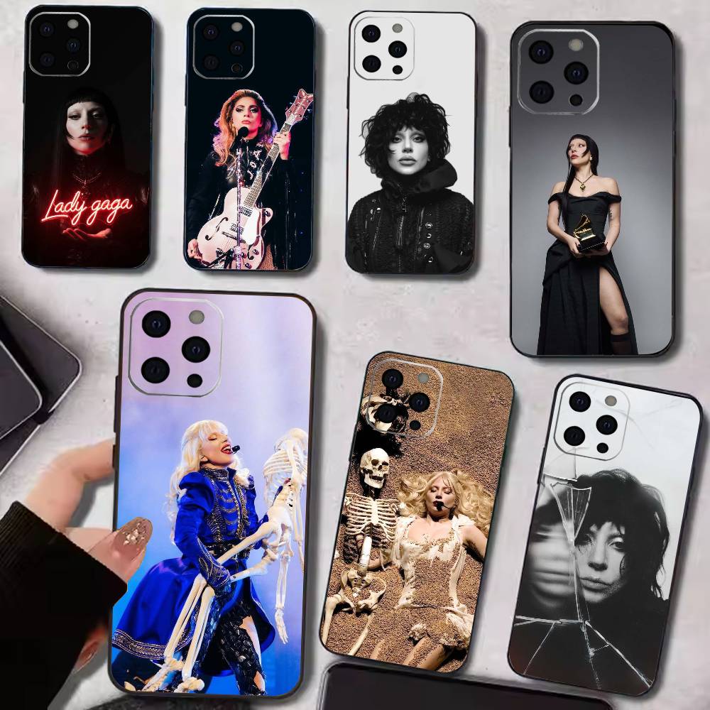 Singer L-Lady Gaga Mayhem Phone Case For iPhone 17,16,15,14,13,12,11 Plus,Pro Max,XS,Soft Silicone Black Cover