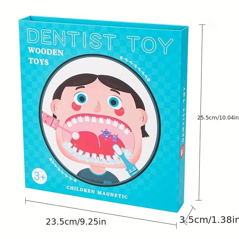 Children's Dentist Nurse Toys, Simulation Dentist Games, Play House Role Play, Oral Cognition, Oral Cleaning Wooden Toy Sets