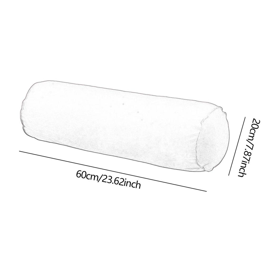 Round Pillow Bolster Cushion Throw Pillow Roll Neck Pillow for Home Fitness Yoga