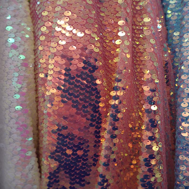 

Вышитая 5 мм сетка из пайеток для свадебного платья, юбки, сумки и блестящего декора
