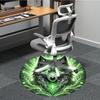 1 Stück Wolfsgeist Stuhlteppich für das Büro, Runder rutschfester langlebiger großer Büroteppich, Geeignet für das Büro, Schöne Dekoration