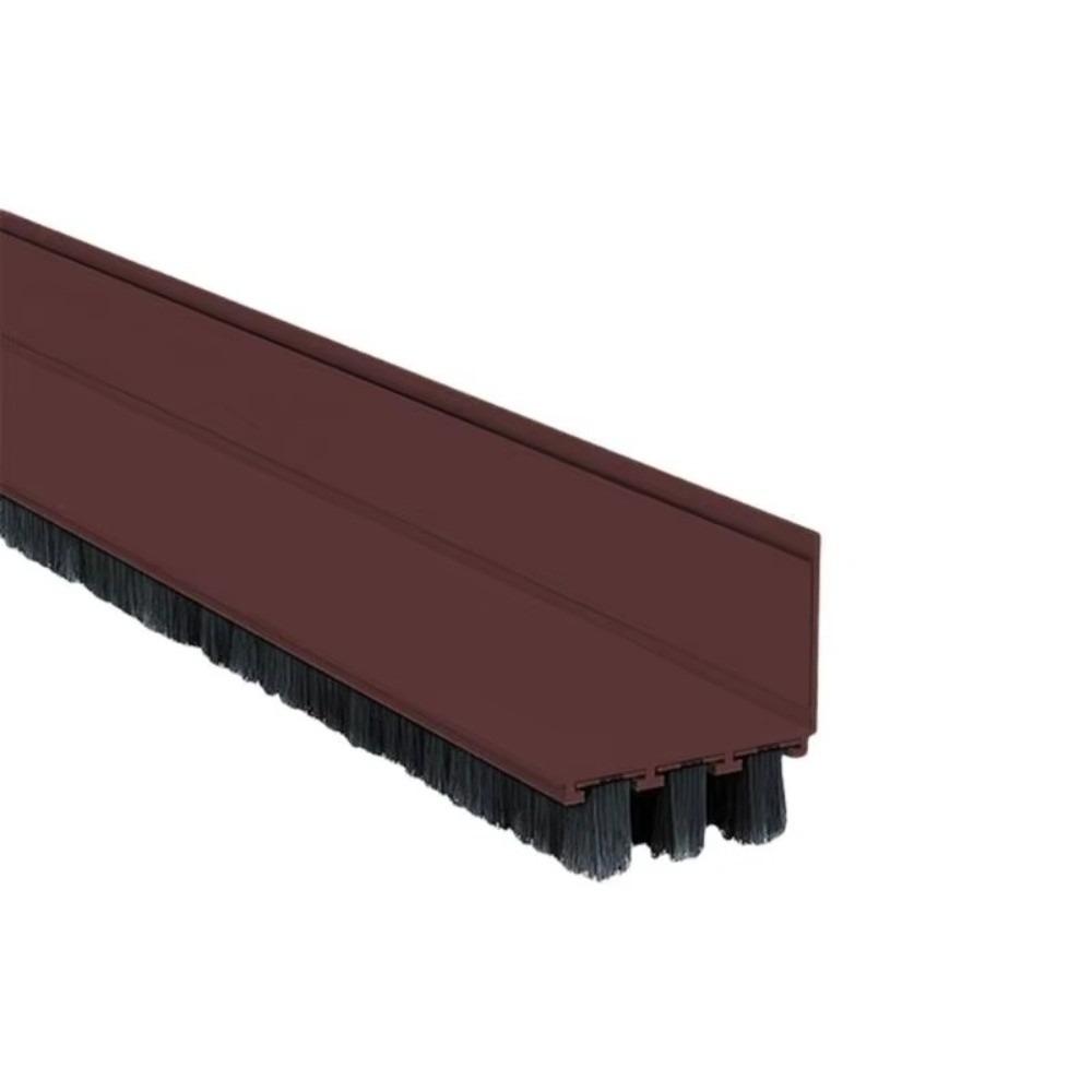 

Sound Insulation 3-Layer Design Door Draft Stopper Insect Proof Brush Seal Door Sweeps Dust Proof Soundproof Seal Under Door коричневий