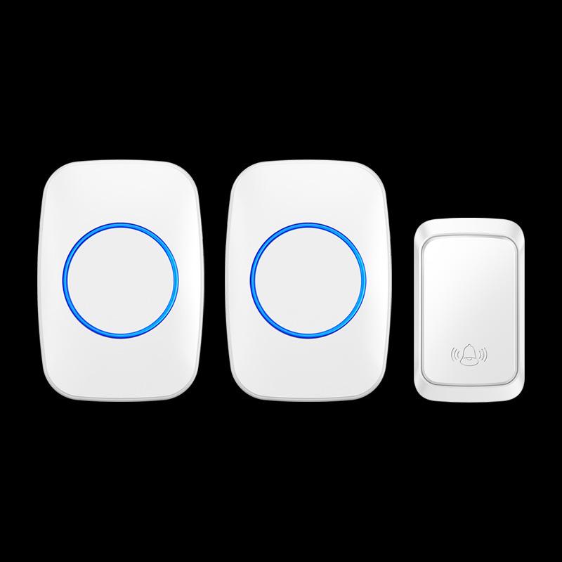 Wireless Battery-Free Remote Doorbell: Long-Range, Waterproof, Ideal for Elderly Assistance. белый