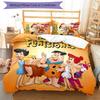 Flintstones 3pcs Bedding Set Duvet Cover Closure Includes 1 Duvet Cover & 2 Pillowcases for All Seasons Bedroom Home Dorm Decor