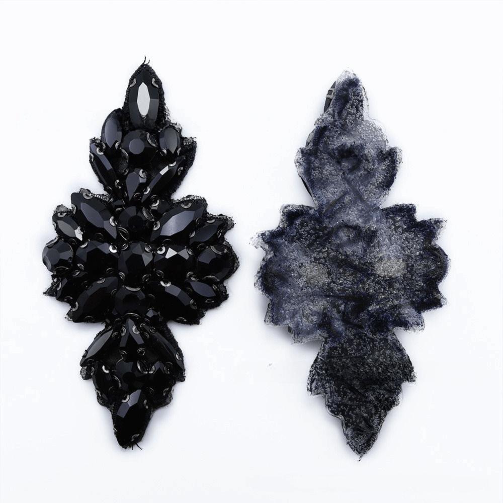 Glitter Rhinestone Applique Sequined Multi-functional Flower Patch Flatback DIY Clothes Decoration Iron On Applique