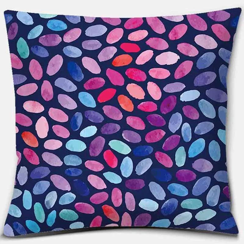Rainbow Printing Square Pillowcase Home Decoration Car Sofa Cushion Cover