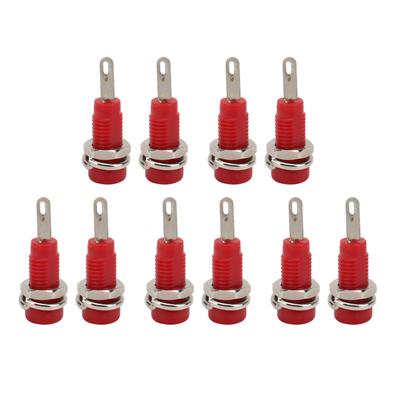 10 Stück J.40003 2mm Bananenstecker Einbaubuchse Verlängerter Stift Steckeradapter für Elektronisches Instrument