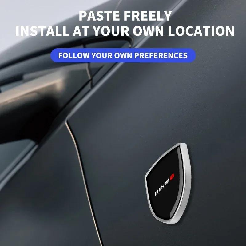 1/2 Τεμ. 3D Σήμα Ασπίδα Στυλ Αυτοκινήτου Μεταλλικά Αυτοκόλλητα Διακόσμηση Για Nissan Nismo Qashqai Teana X Trail T32 T31 Tiida Juke