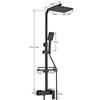 Bathroom Faucet Chrome/Black Rain Shower Head Bath Faucet Wall Mounted Bathtub Shower Mixer Tap Shower Faucet Shower Set Mixer
