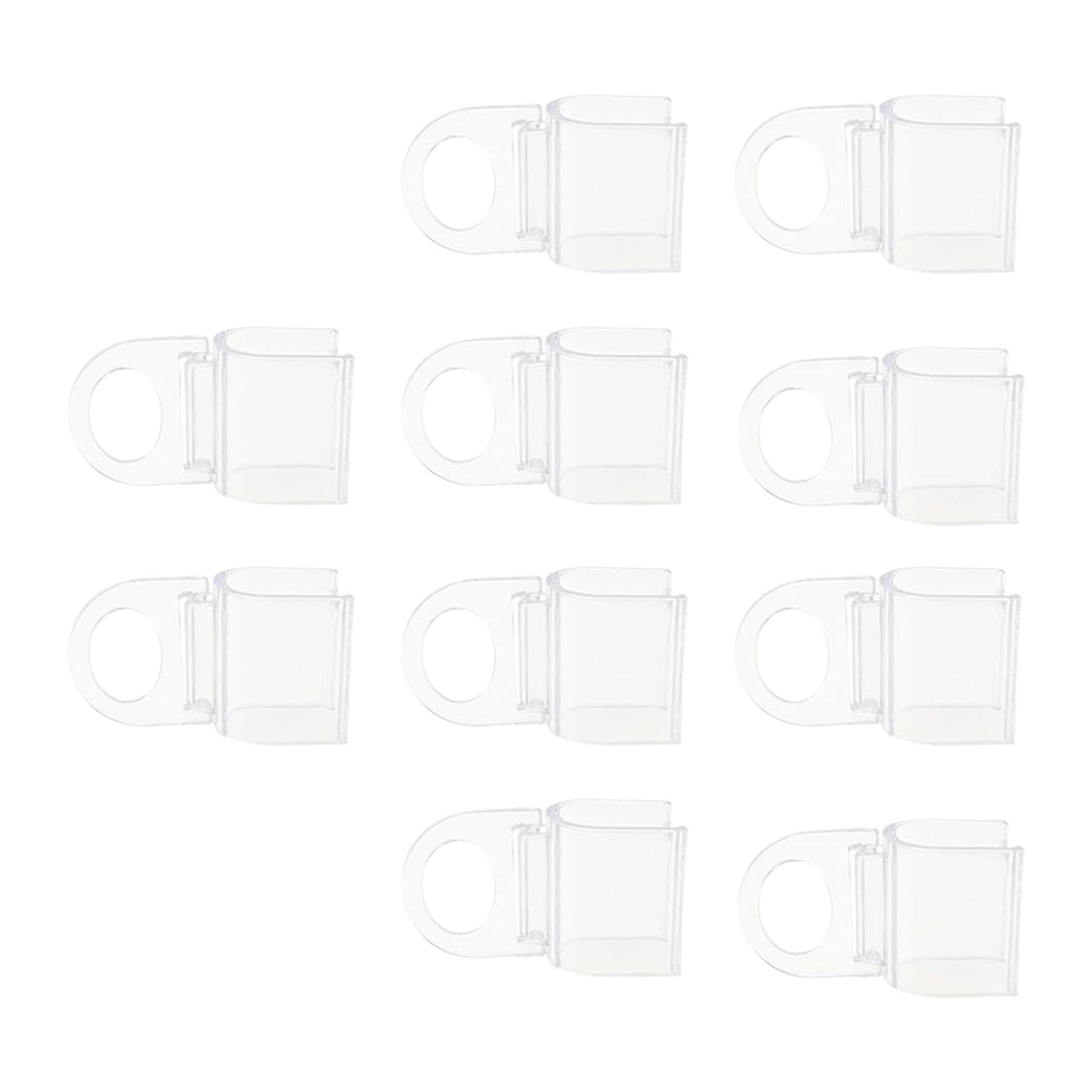 

Упаковка из 10 прозрачных ПВХ U-образных зажимов для штор, ручка для подъема рулонных штор для украшения дома, простая установка