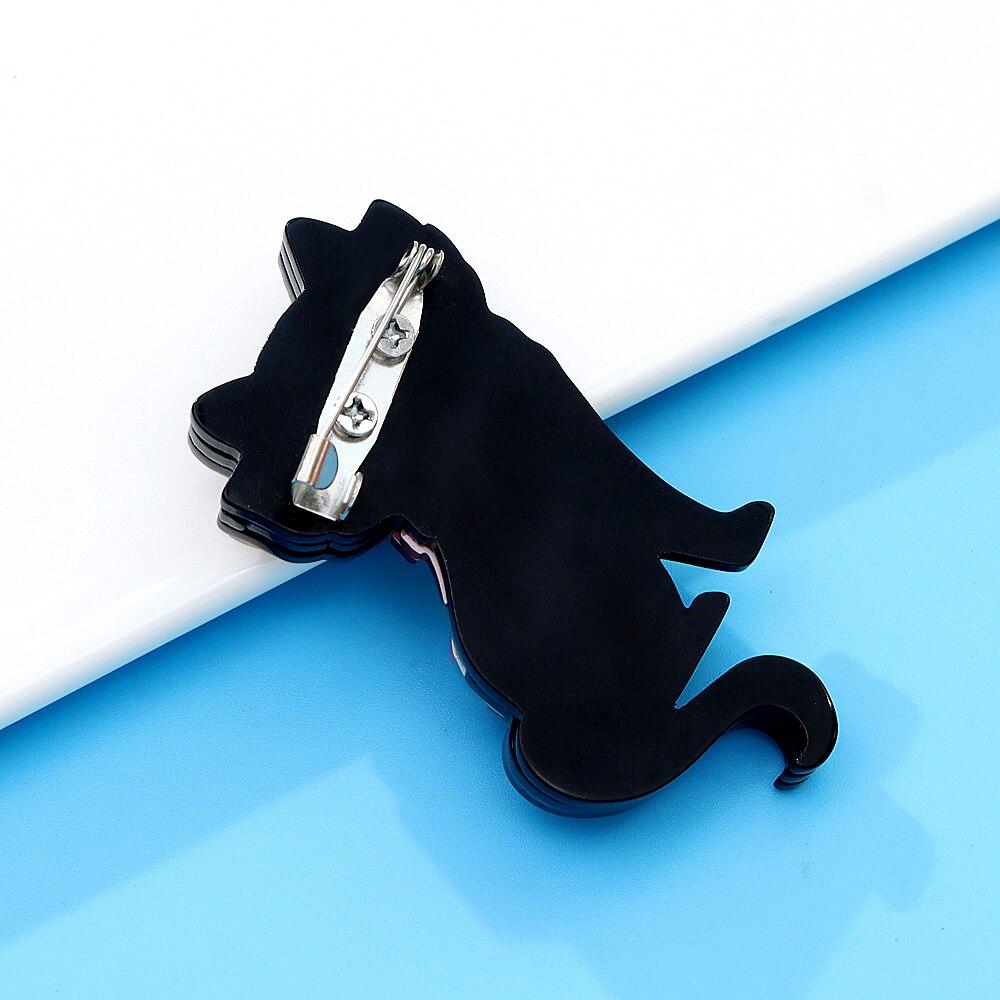 Blucome Akrylowe broszki z uroczym kociakiem dla kobiet moda włókno octanowe Pin wzór ze zwierzętami biżuteria wysokiej jakości nowość 2023