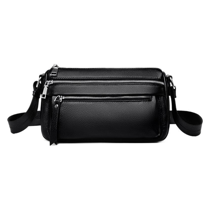 Genuine Leather Women's Bag Fashionable Casual Single-shoulder Crossbody Bag Cowhide Small Square Bag