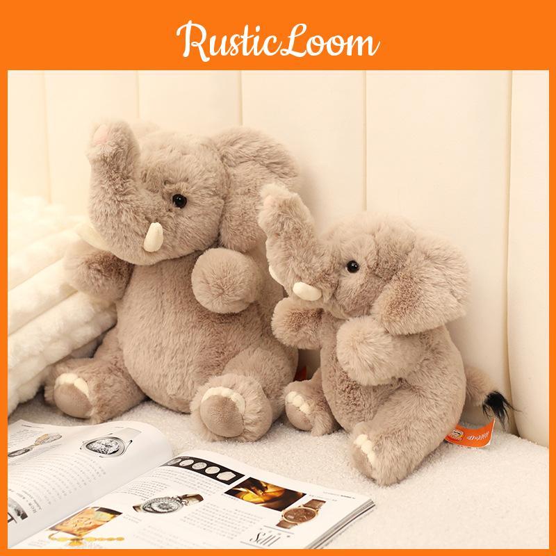 Realistic Plush Elephant Toy Cute Stuffed Animal Companion Ideal For Children And Decoration