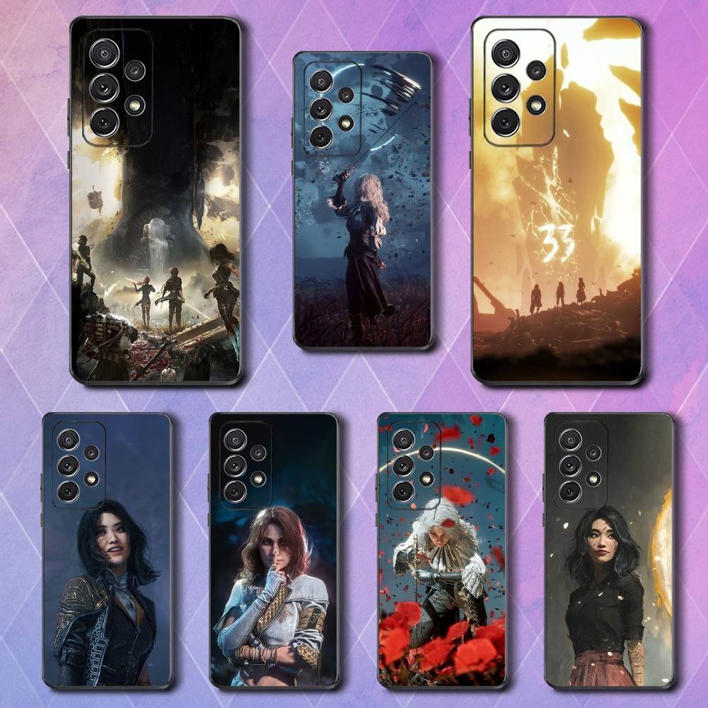 C-Clair Obscur E-Expedition-33 Phone Case For Samsung S25,S24,S23,S22,S21,S20,S10,Ultra,Plus,Lite,FE,Soft Silicone Black Cover