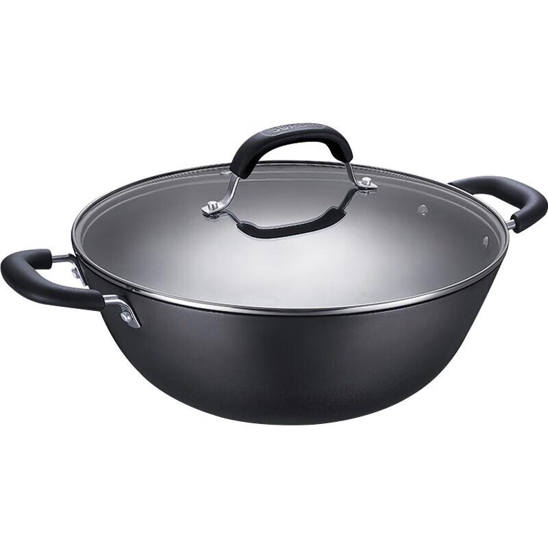 Supor Cast Iron Wok with Double Handles