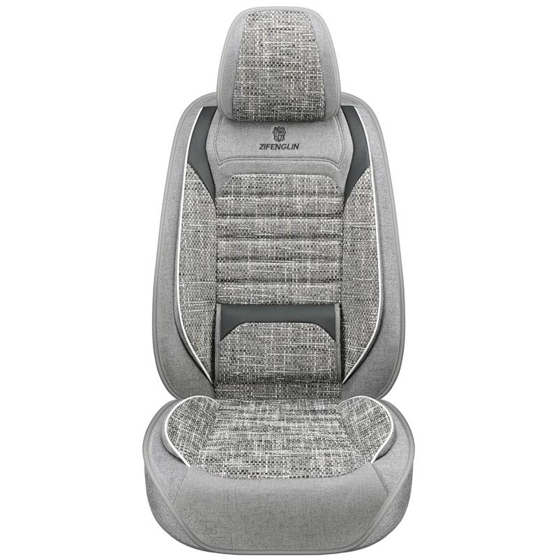 

Дышащая льняная подушка на автомобильное сиденье на все сезоны для пятиместных салонов