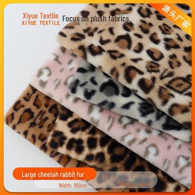 Gradient Cheetah, Deer, and Zebra Patterned Rabbit Fur Shoes, Hats, Luggage, & Children's Clothing