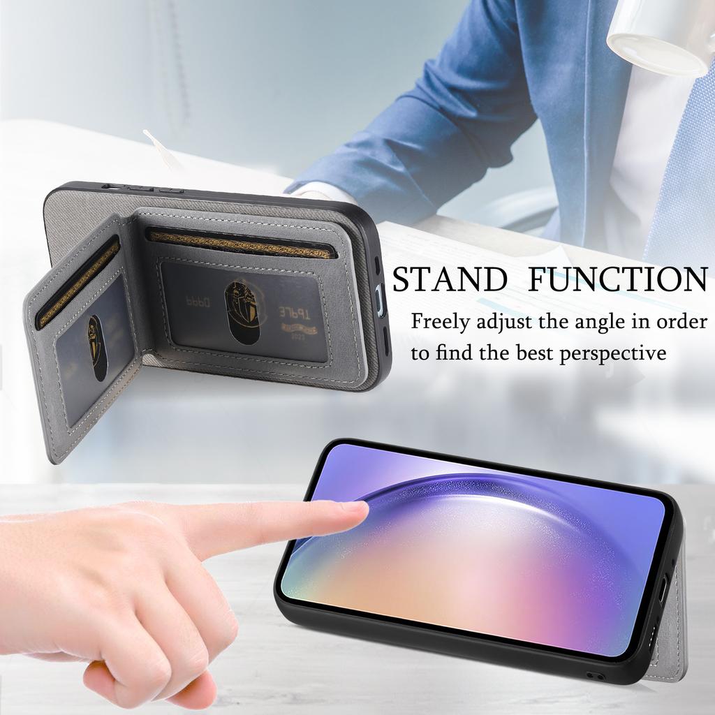 For Xiaomi Redmi Turbo 4 Pro 5G Case Cloth Texture Leather+PC+TPU RFID Blocking Phone Cover with Card Holder
