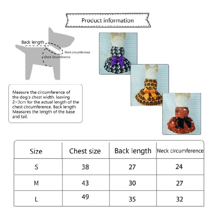 Pumpkin Print Dog Dresses Cats Halloween Dress Up Skirt Bowknot Dress Theme Party Clothes Small Cats Dog 2Leg Photo Outfit