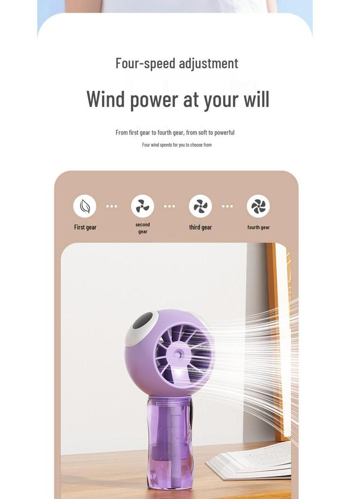 Creative Cartoon Nano Spray Fan: Portable, Hydrating, USB-Charging, Cute Mini Neck Fan for Summer