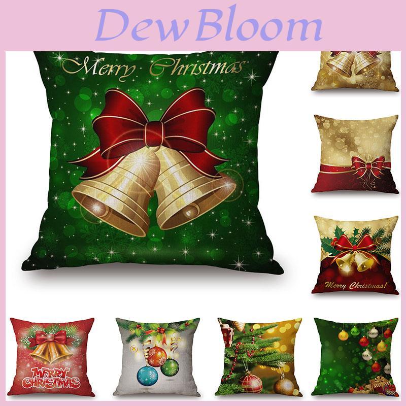Merry Christmas Xmas Gift Designed Throw Pillow Case Cover Cushion 18 X 18 Inch Premium Quality For Festive Home Decoration