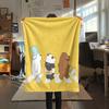 We Bare Bears2 Flannel Blanket, High Quality Comfortable for All Seasons, Home Decor, Warmth and Comfort