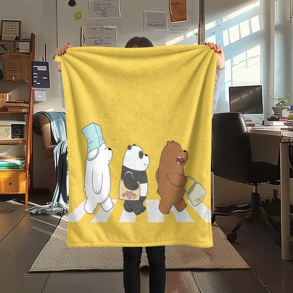 We Bare Bears2 Flannel Blanket, High Quality Comfortable for All Seasons, Home Decor, Warmth and Comfort