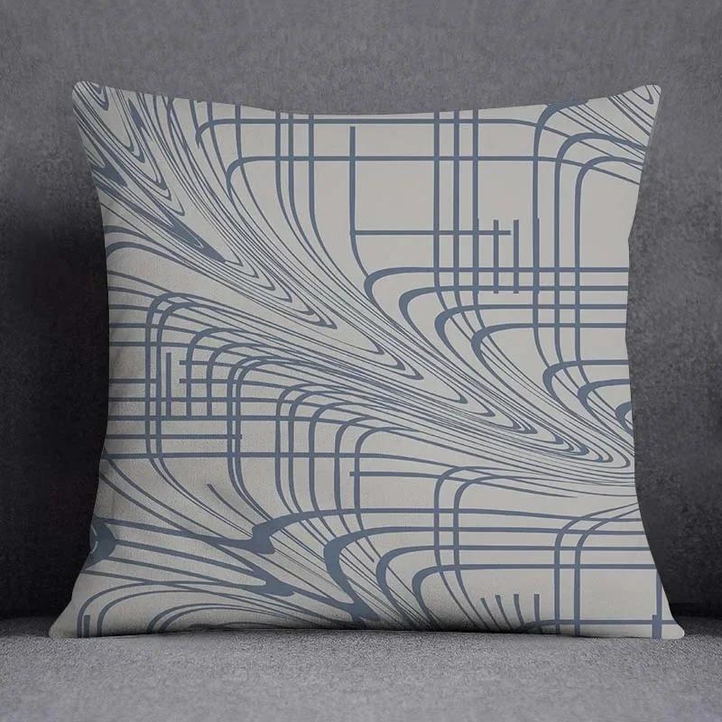 Federa Decorativa Quadrata con Motivo Geometrico Floreale Nordico Copricuscino per Casa Ufficio